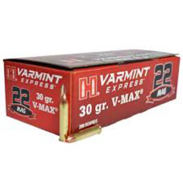 Hornady 22Mag 30gr Vmax 200 Rounds