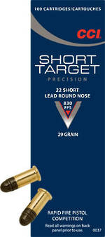 CCI 22 Short Target 100 Rounds #0037
