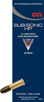 CCI Subsonic 22LR HP 500 Rounds