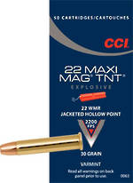 CCI Maxi Mag TNT 22WMR 30gr JHP x50