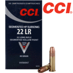 CCI - .22LR Subsonic Segmented Hollow Point 40gr 500 Rounds