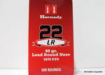 Hornady Rimfire .22lr 40gr LRN Subsonic x500