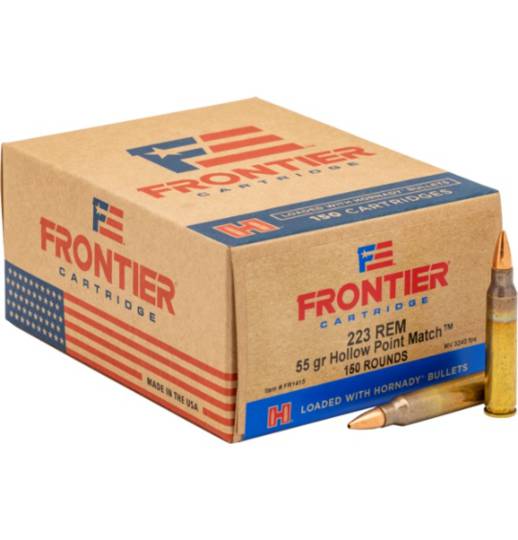 Hornady Frontier Ammo 223Rem 55gr HP x150