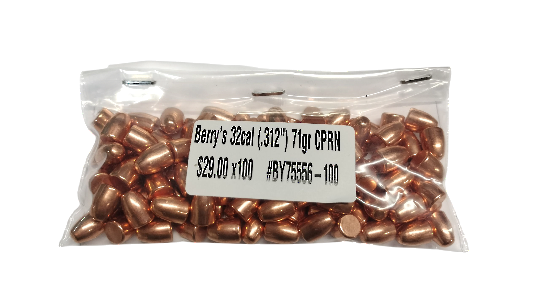Berrys 32cal (.312) 71gr RN x100 Bag