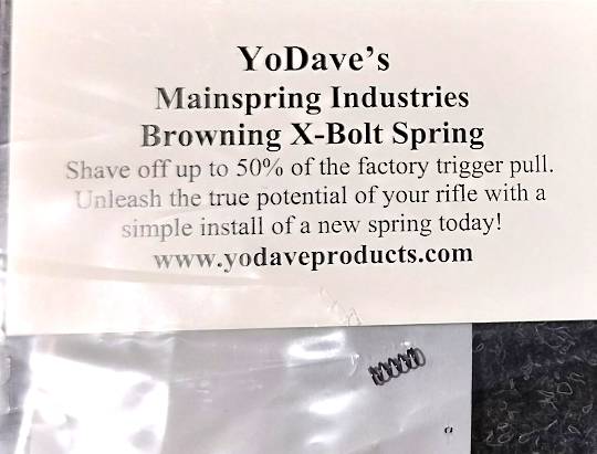 Yo Dave Browning X-Bolt Trigger Spring Kit